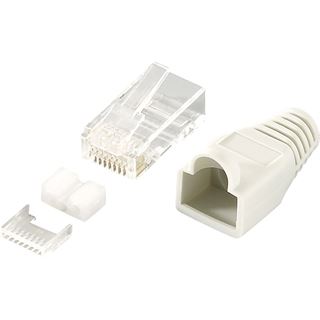 Logilink Modular Stecker Cat.6 RJ45 100 Stück, geschirmt graue