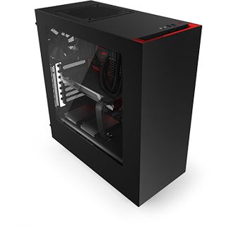 NZXT Source 340 mit Sichtfenster Midi Tower ohne Netzteil schwarz/rot