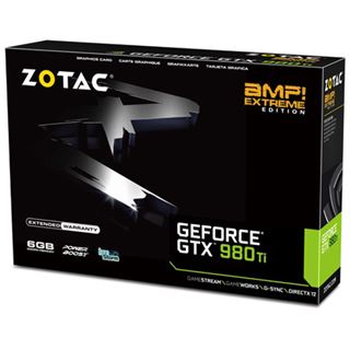 6GB ZOTAC GeForce GTX 980 Ti AMP! Extreme Edition Aktiv PCIe 3.0 x16