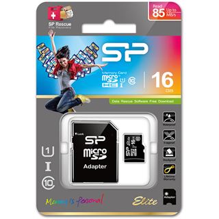 16 GB Silicon Power microSDHC Class 10 Retail inkl. Adapter