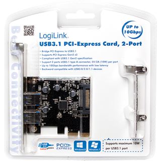 Logilink PCI-Express Card 2x USB 3.1 (Typ A) Buchse