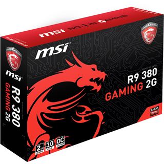 2GB MSI Radeon R9 380 Gaming 2G Aktiv PCIe 3.0 x16 (Retail)