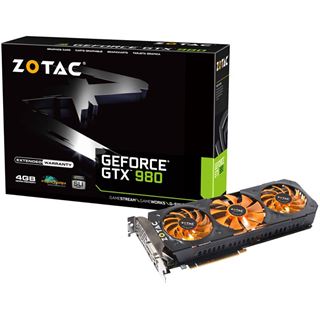 4GB ZOTAC GeForce GTX 980 Triple Silencer Aktiv PCIe 3.0 x16 (Retail)