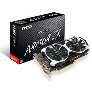 2GB MSI Radeon R7 370 Armor 2X Aktiv PCIe 3.0 x16 (Retail)