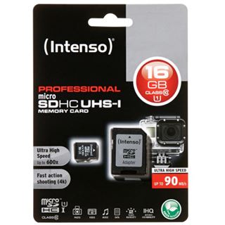 16 GB Intenso Professional Performance microSDHC Class 10 U1 Retail