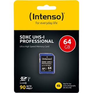 64 GB Intenso Professional Performance microSDXC UHS-I Retail