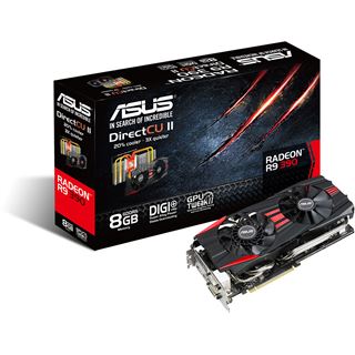 8GB Asus Radeon R9 390 DirectCU II Aktiv PCIe 3.0 x16 (Retail)