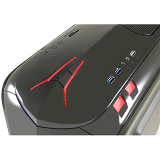 LC-Power 976B Dark Trooper mit Sichtfenster Midi Tower ohne Netzteil