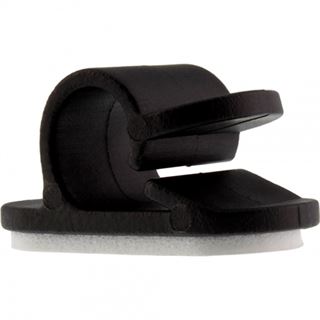 InLine 10er Pack Kabelmanager, mit Klebesockel, 2,8cm, schwarz