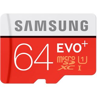 64 GB Samsung EVO Plus microSDXC Class 10 U1 Retail inkl. Adapter auf