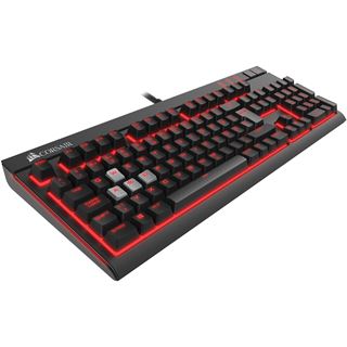 Corsair STRAFE CHERRY MX Brown - rote LED USB Deutsch schwarz