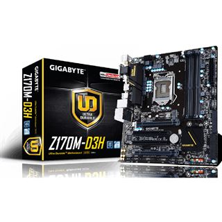 Gigabyte GA-Z170M-D3H Intel Z170 So.1151 Dual Channel DDR4 mATX Retail