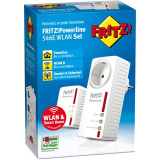 AVM FRITZ!Powerline 546E WLAN Set 500 MBit/s 2x LAN 10/100 / WLAN 300