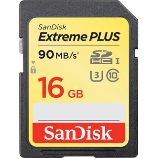 16 GB SanDisk Extreme Plus 2er Pack SDHC Class 10 U3 Retail