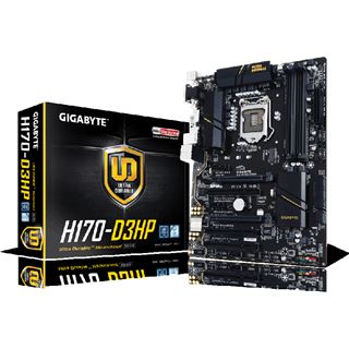 Gigabyte GA-H170-D3HP Intel H170 So.1151 Dual Channel DDR4 ATX Retail