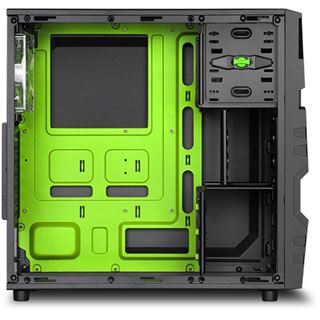 Sharkoon VG5-W grün Midi Tower ohne Netzteil schwarz