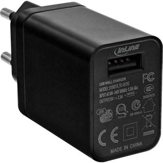 InLine USB Netzteil Ladeger&auml;t 100-240V zu 5V/2,5A schwarz