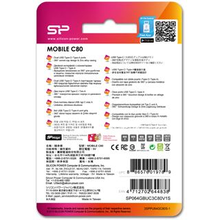 32 GB Silicon Power Mobile C80 silber USB 3.0