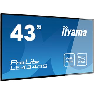 43" (109,22cm) iiyama ProLite LE4340S-B1 schwarz 1920x1080 1xDVI