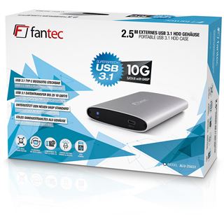 Fantec ALU-25U31 2.5" (6,35cm) USB 3.1 silber