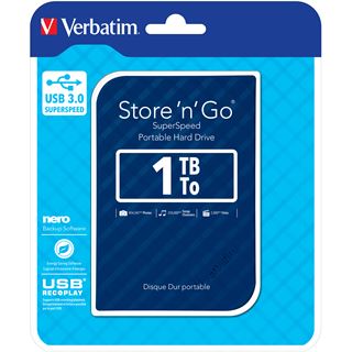 1TB Verbatim Store n Go 5300 2.5" (6.4cm) USB 3.0 blau