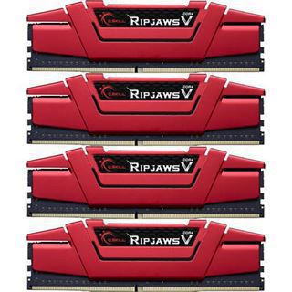 64GB G.Skill RipJaws V rot DDR4-3000 DIMM CL15 Quad Kit