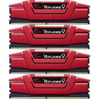 64GB G.Skill RipJaws V rot DDR4-3000 DIMM CL15 Quad Kit