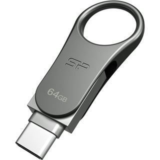 64 GB Silicon Power Mobile C80 silber USB 3.0 und Typ C