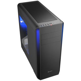 Sharkoon BW9000-W mit Sichtfenster Midi Tower ohne Netzteil schwarz