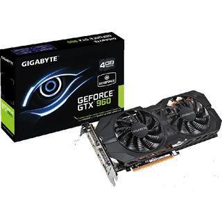 4GB Gigabyte GeForce GTX 960 Windforce 2X Aktiv PCIe 3.0 (Retail)