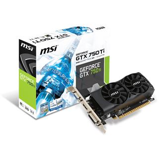 2GB MSI GeForce GTX 750 Ti Low Profile Aktiv PCIe 3.0 x16 (Retail)