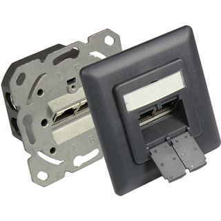 Good Connections Netzwerkdose Cat. 6, 2xRJ45, geschirmt, UP,