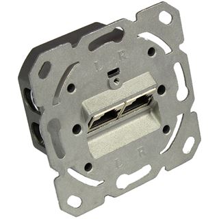 Good Connections Netzwerkdose Cat. 6A, 2xRJ45, geschirmt, vertikale