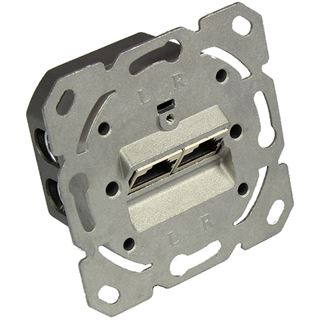 Good Connections Netzwerkdose Cat. 6, 2xRJ45, geschirmt, vertikale