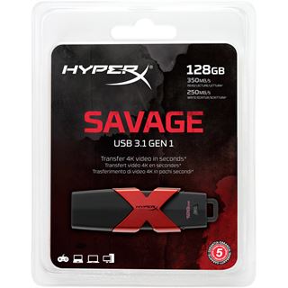 128 GB HyperX Savage schwarz/rot USB 3.1