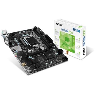 MSI H110M ECO Intel H110 So.1151 Dual Channel DDR4 mATX Retail