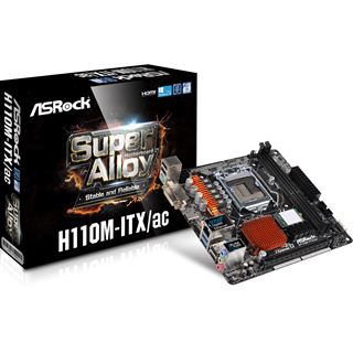 ASRock H110M-ITX/ac Intel H110 So.1151 Dual Channel DDR4 Mini-ITX