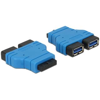 Delock USB3.0 Adapter Pinheader auf 2x A Buchse/Buchse nebeneinander
