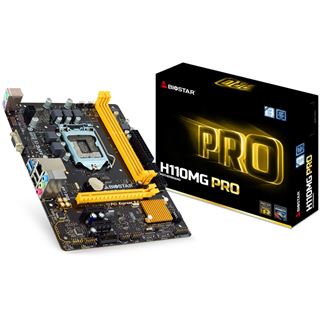 Biostar H110MG PRO Ver. 6.x Intel H110 So.1151 Dual Channel DDR3 mATX