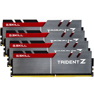64GB G.Skill Trident Z silber/rot DDR4-3000 DIMM CL14 Quad Kit