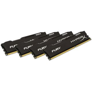 32GB Kingston FURY schwarz Single Rank DDR4-2400 DIMM CL15 Quad Kit