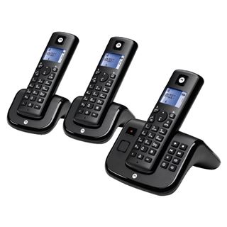 Motorola T213 Trio DECT Telefon mit AB schwarz