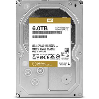 6TB WD Gold WD6002FRYZ 128MB 3.5" (8.9cm) SATA 6Gb/s