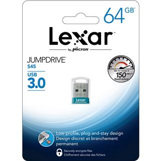 64 GB Lexar JumpDrive S45 silber USB 3.0