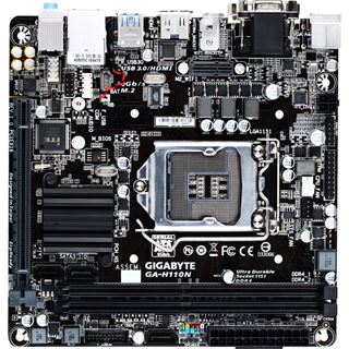 Gigabyte GA-H110N Intel H110 So.1151 Dual Channel DDR4 Mini-ITX Retail