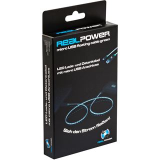 Realpower RealPower Floating micro USB Cable grün