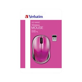 Verbatim Go Nano-Maus USB pink (kabellos)