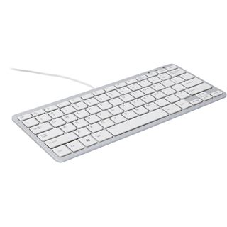 R-GO Tools Ergo Compact Tastatur AZERTY USB Englisch silber