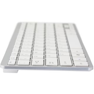 R-GO Tools Ergo Compact Tastatur AZERTY USB Englisch silber