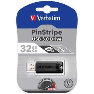 32 GB Verbatim Store `n` Go PinStripe schwarz USB 3.0